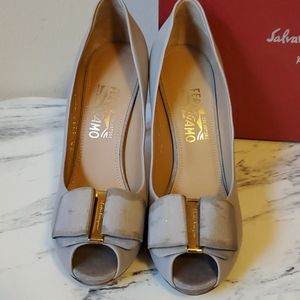 Salvatore Ferragamo Open Toe Heels